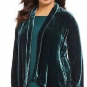 NWT Eileen Fisher velvet plus size angle jacket